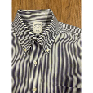 BROOKS BROTHERS Shirt Mens 15 2/3 Dress 346 Oxford Non Iron Striped B1